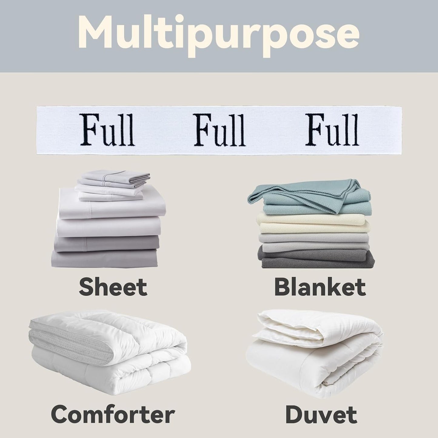 Sheet Organizers and Storage Bands - 4 Pieces Elastic Bed Sheet Straps/Sheet Storage Organizer for Linen Closet (King)