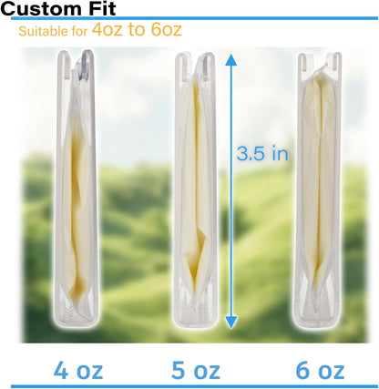 Ugotfeels Space(2 Pack) Breastmilk Storage Container with Freezer Flattener Kit to Flatten Standing Breast Milk Bags