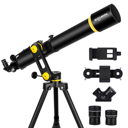 Telescope, Telescopes for Adults Astronomy Professional, 90mm Aperture 1000mm High Powered Telescope for Beginners & Kids with Precision Adjustment Vertisteel AZ Mount Tripod Phone Adapter