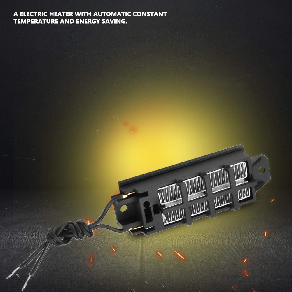 12V 50W PTC Ceramic Air Heater, Automatic Constant Temperature Electric Heater with Bracket