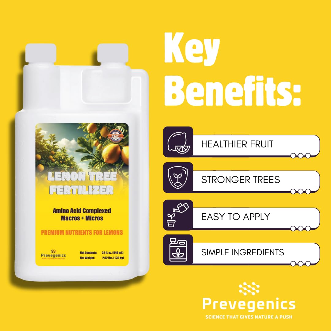 (32 oz.) Lemon Tree Fertilizer | fl. | Easy to Use Liquid Fertilizer for Lemons and Citrus Trees | Liquid Plant Food |