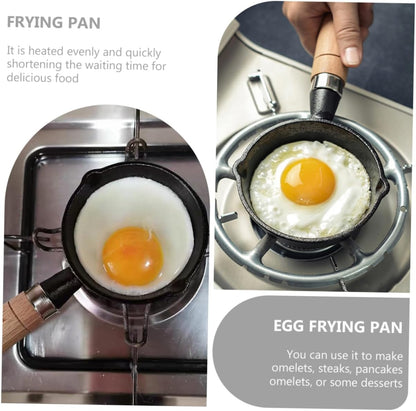 HOMSFOU Mini Omelet Pan, Non Stick Marble Frying Pan for Cooking Eggs, Small Nonstick Earth Cookware