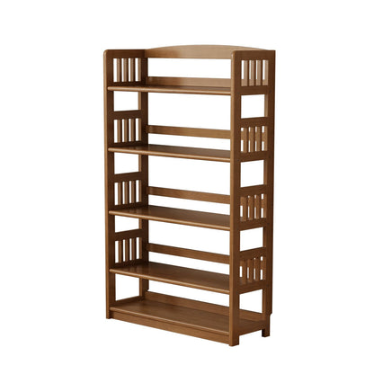 AnywaysWood 5-Tier Solid Wood Open Bookcase,Modern Display Bookshelf,Farmhouse Wide Etagere Bookcase, Freestanding Storage Cabinet for Study Room Office Living Room Flower Rack