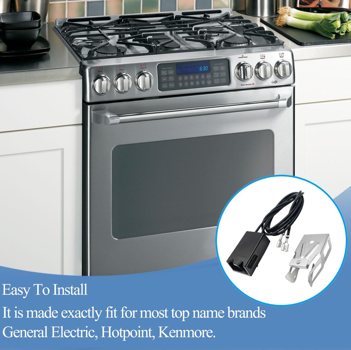 WB2X8228 2 Pack Element Receptacle and Wire Kit, Fits GE Electric Hotpoint Ranges and Cooktops