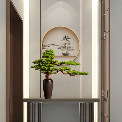 XJOYSL7921 Artificial Bonsai Artificial Bonsai Tree with Ceramic Vase Light Luxury Creative Living Room Hotel Decoration Fake Plant Ornaments for Home Office