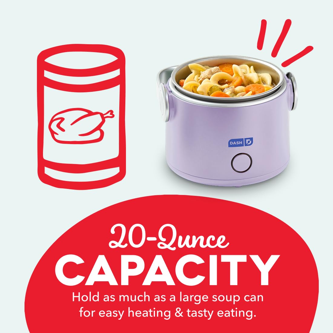 DASH Hot2Go™ Personal Food Warmer (20 Ounces) - Lavender