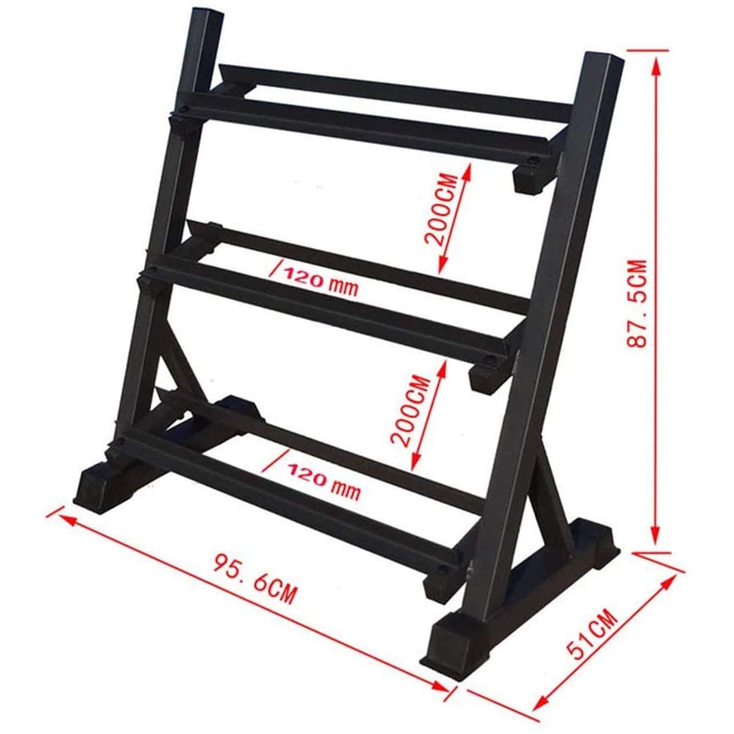EliteBloom Dumbbell Rack/Home Commercial Professional Dumbbell Rack/Fitness Equipment Three-Tier Storage Storage Rack
