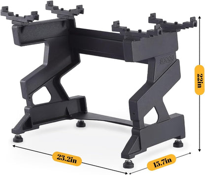 SNODE AD80 Adjustable Dumbbell Set 80LBS (Pair) with 10lb additional plates and Dumbbell Rack, Strength Equipment for Home Gym for Men and Women