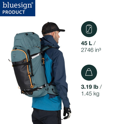 Osprey Soelden 45L Ski and Snowboard Backpack - High-Volume Backcountry Snow Pack for Men - Hut Trip Ready - Helmet Carry - Made with 100% Recycled Nylon, Olive Tan