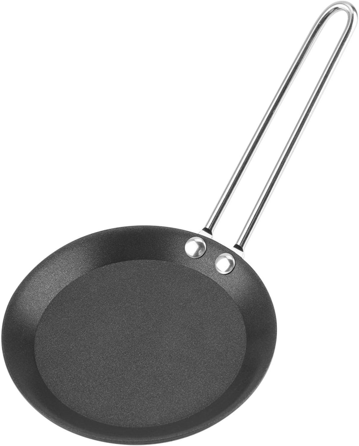 Zerodis Mini Egg Pan, Nonstick Frying Skillet for Household Pancakes, Steel Handle, Kitchen Camping Cookware