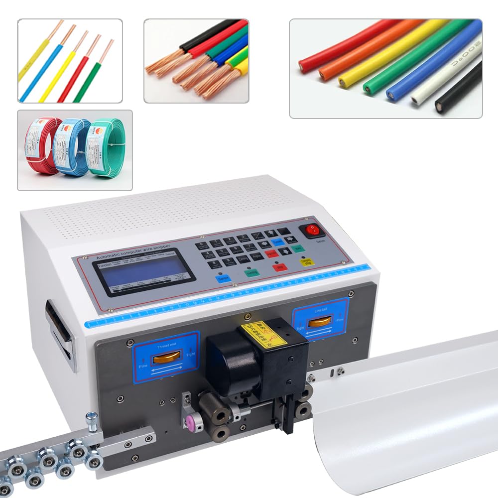 Automatic Wire Stripping Machine for 32-12AWG Copper Wires, Electronic wire cutting machine Computer stripping machine