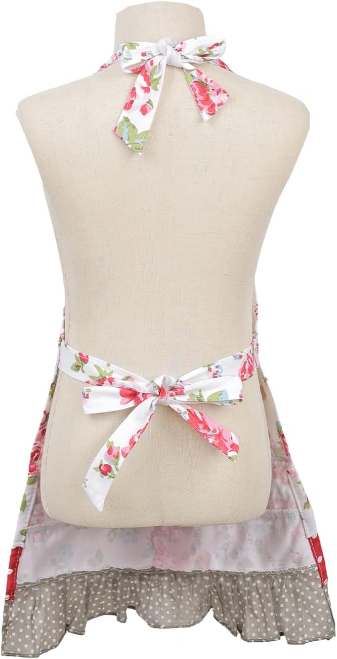Surblue Heavy Duty Kitchen Aprons for Women - Ideal for Cooking & Gardening
