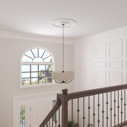Ekena Millwork CR35WA Watford Ceiling Ring (1/4 of complete circle), 36"OD x 29 1/2"ID x 3 1/4"W x 1"P
