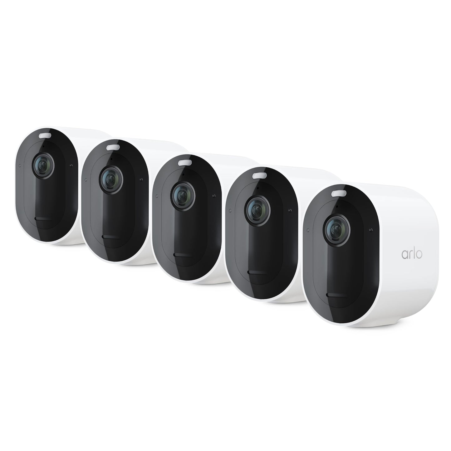 Arlo Pro 5S Spotlight Security Camera 2K HDR | Outdoor | Wireless | Dual-Band Wi-Fi Connects to Strongest Network |12X Zoom, 2-Way Audio, Siren, Color Night Vision,Live Stream(White, 4 Cameras)
