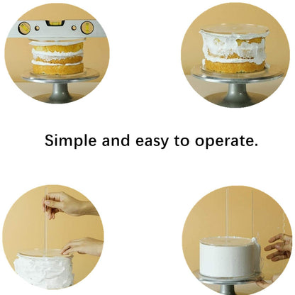 RUITASA Acrylic Cake Discs Set, Cake Scraper Smoother,Icing Smoother for Cake Decorating with 6 Acrylic Discs, 2 Icing Scraper and 3 Center Dowel for 3 Tier Cake Making, Serving Bake Goods