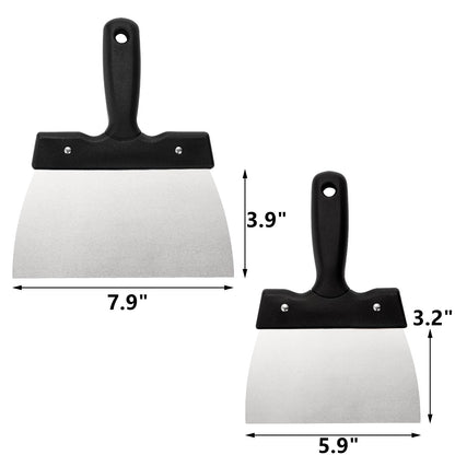 Peohud 2 Pack Coating Spatula for Chocolate, Stainless Steel Chocolate Scraper, Chocolates Thermostat Spatula for Smoothing Dough, Cake
