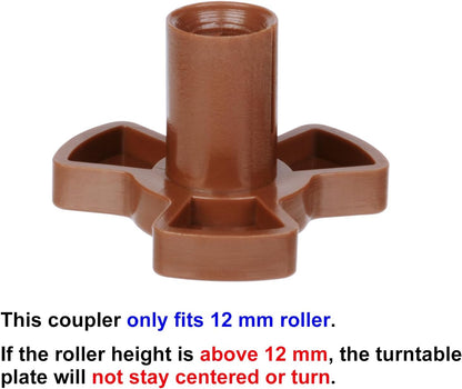 Microwave Turntable Coupler for 12 mm Roller, Microwave Oven Roller Guide Support with "D" Port