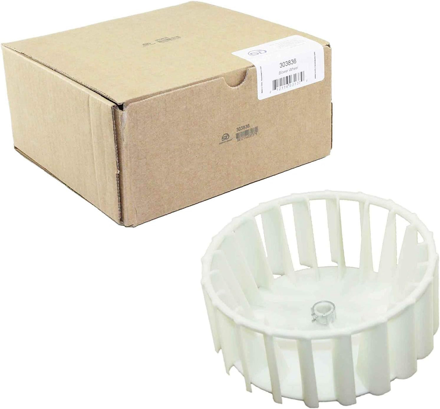 Supplying Demand Y303836 Clothes Dryer Blower Wheel Replacement with Center Hub Clamp