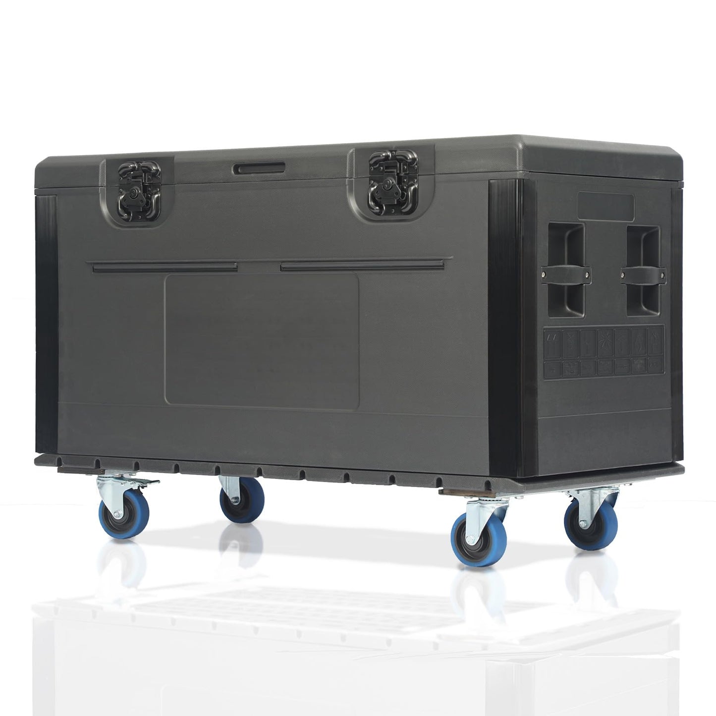 ECGOIOE Cable Trunk Road Case with Wheels 44" x 22" x 24" Professional Stackable Heavy Duty ATA Rolling Road Case for DJ Equipment Storage Transport Touring with Casters
