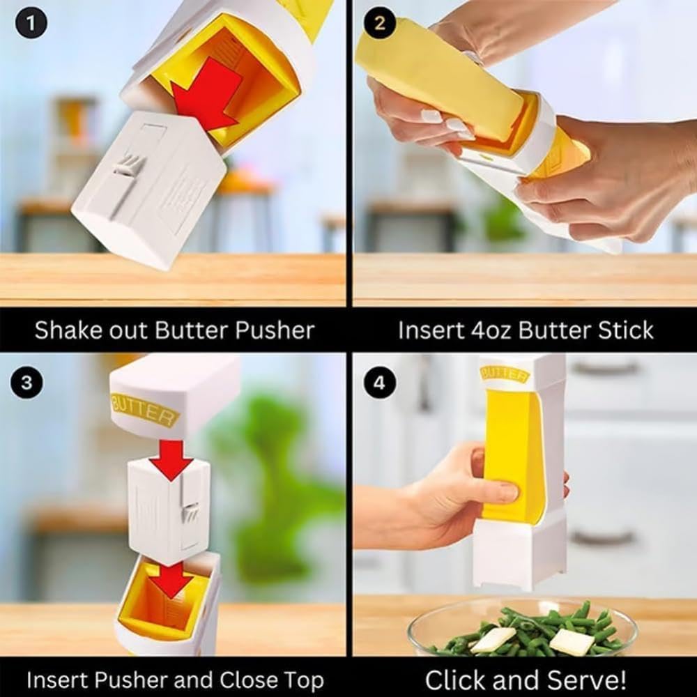 Portable Butter Cutter Slicer Single Stick, Butter Cutter and Storage Case, One Click Butter Dispenser Stick with Stainless Steel Blade, Butter Slicers for Butter Squares, Bread, Cheese