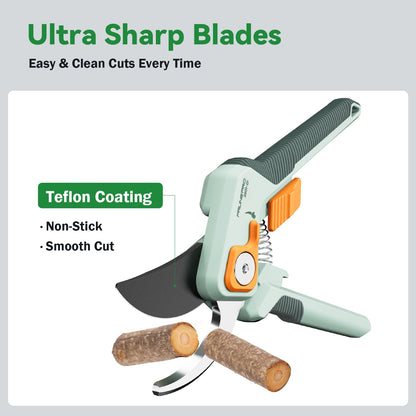 PrunePro Pruning Shears for Gardening Professional Bypass Hand Pruner Up to 1 Inch Cut Capacity Sharp Stainless Steel Blade Garden Scissors Plant Flower Garden Clipper 1 Pack