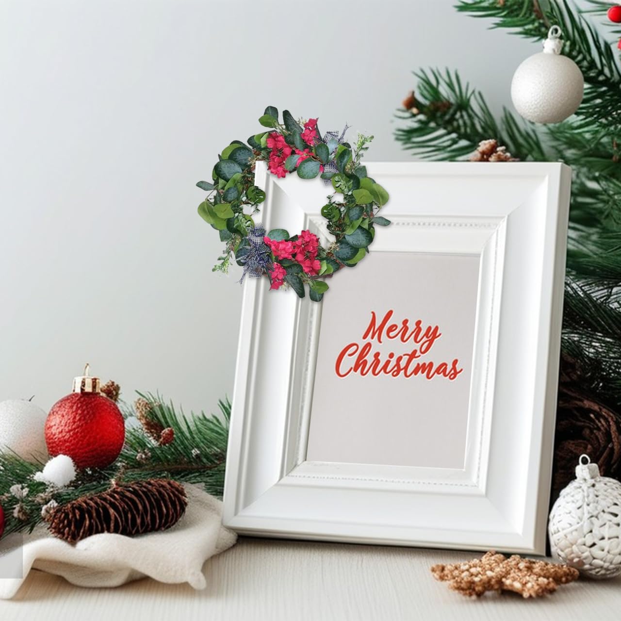 GATHINESS 10pcs Grapevine Wreath Frames, 4 Inch Rattan Form Natural Vine Wreath Frame for DIY Christmas Decor for Front Door Wedding Party Floral Dried Rattan Ring Hoop Crafts Set Brown