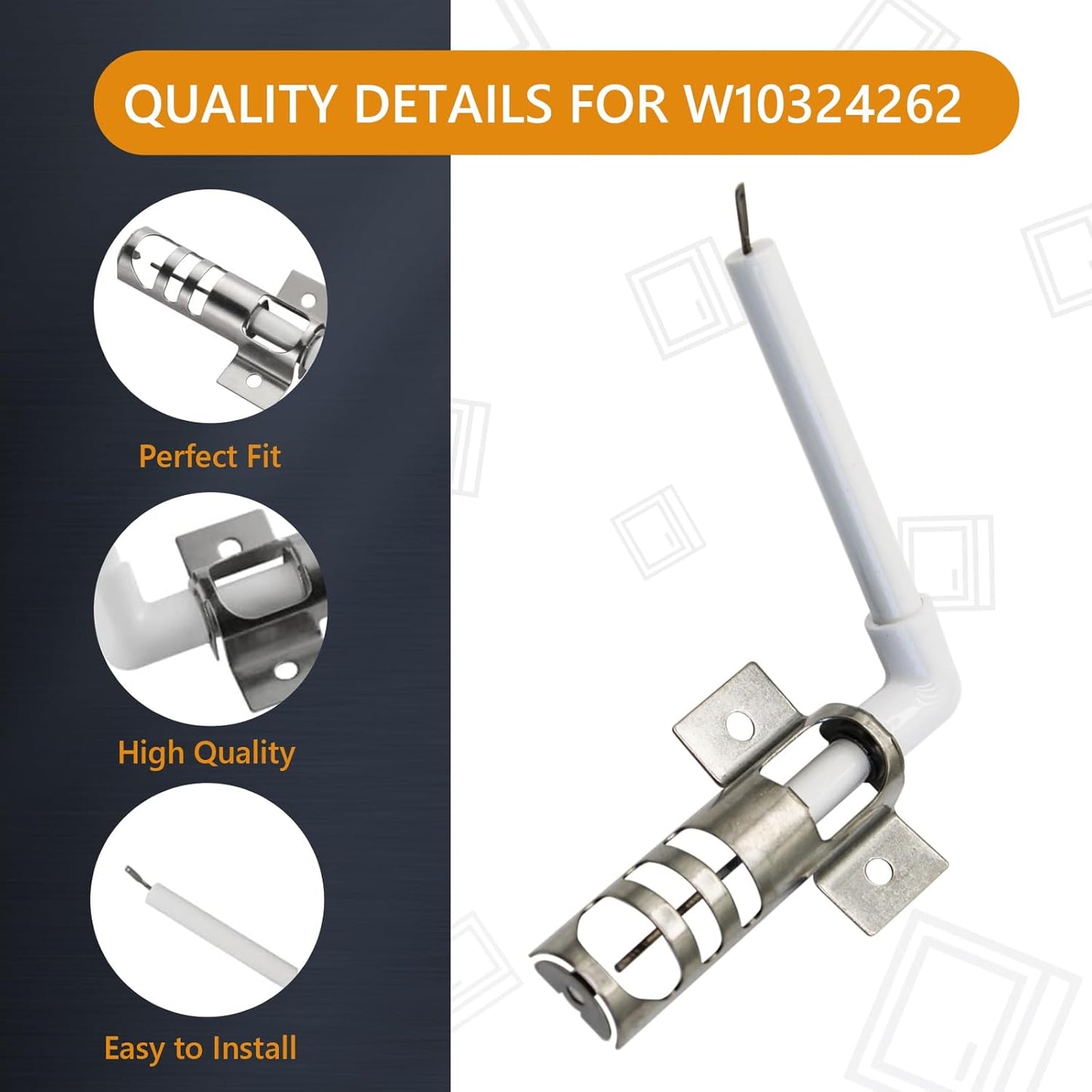 W10324262 Gas Range Oven Igniter for Whirlpool Kitchenaid, Compatible with WPW10324262 AP6019567