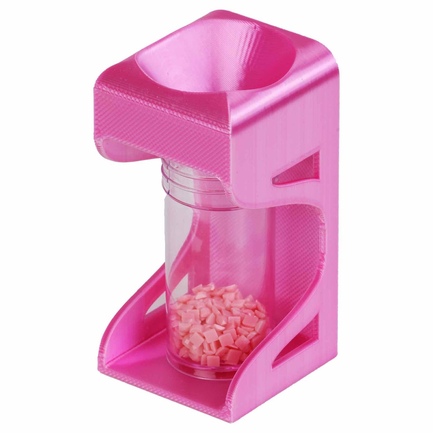 Diamond Painting Organizer Funnel for Round Containers, Portable Drill Funnel Diamond Painting Accessories(Silk Pink)