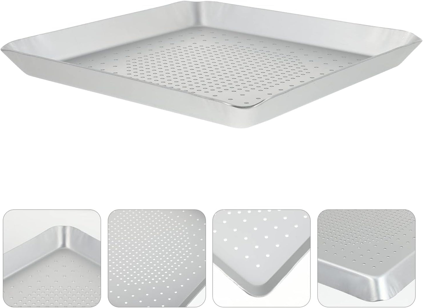 YARDWE 9 Inch Pizza Baking Tray, Perforated Aluminum Sheet Pan, Nonstick Bakeware for Oven Baking Pizza, French Fries