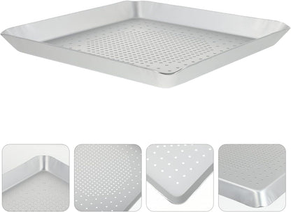 YARDWE 9 Inch Pizza Baking Tray, Perforated Aluminum Sheet Pan, Nonstick Bakeware for Oven Baking Pizza, French Fries