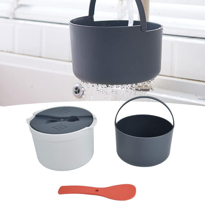 Microwave Rice Cooker Set, 2L Food Grade PP Material, Rice Spoon, Lid, Strainer, Steaming Pot for Home Meal Prep