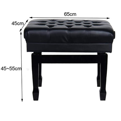 ZOCWJK Piano Stool Dressing Table Stoolwooden Piano Bench Soft Leather Padded Stool Solid Wood Frame Large(