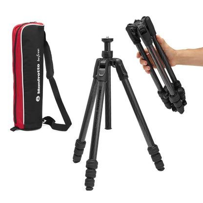 Manfrotto Befree GT PRO Tripod Legs, Professional Travel Tripod, Aluminium Camera and Video Tripod, Twist Lock, Compact and Portable, for DSLR, Mirrorless, Camera Accessories, Photo and Video Heads