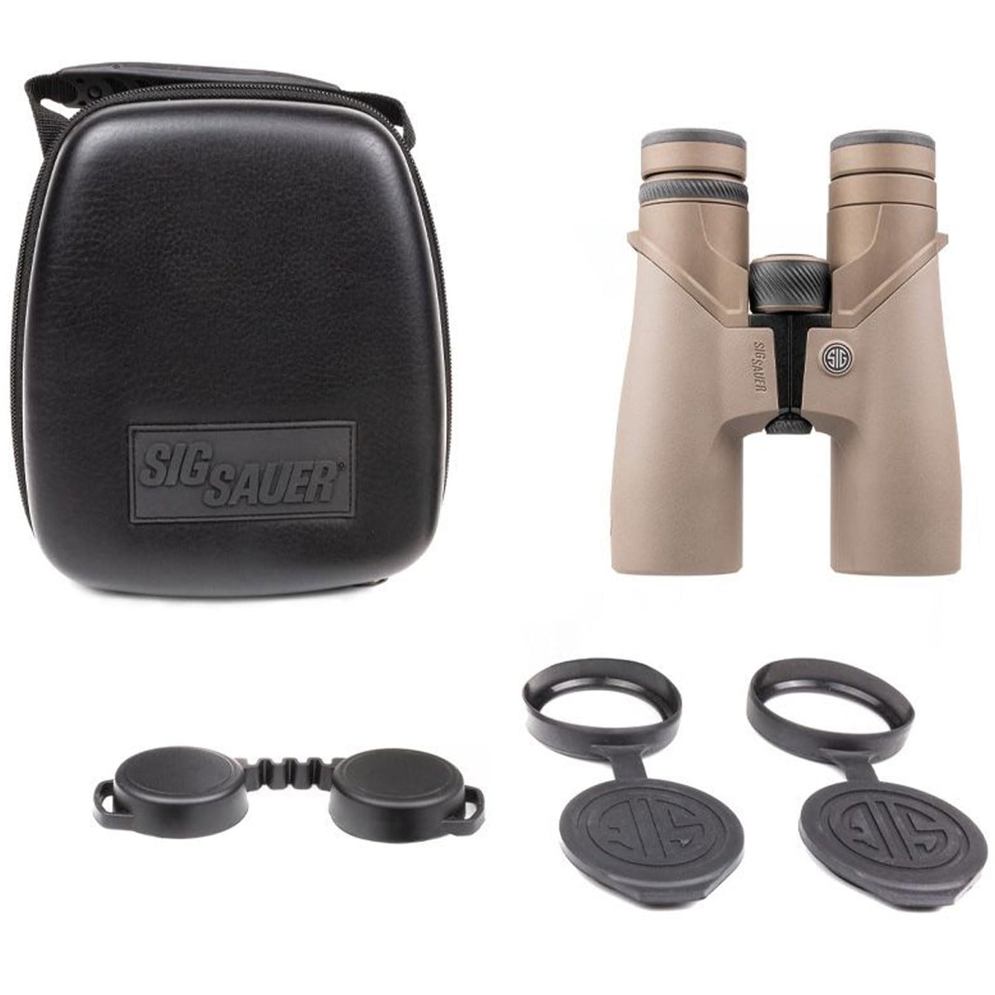 SIG SAUER ZULU10 HDX Waterproof Fogproof Durable Abbe-Koenig Prism Ergonomic Closed Bridge FDE Hunting Binoculars with Anti-Reflective Lenses - Molded EVA Carrying Case Included, 15x56