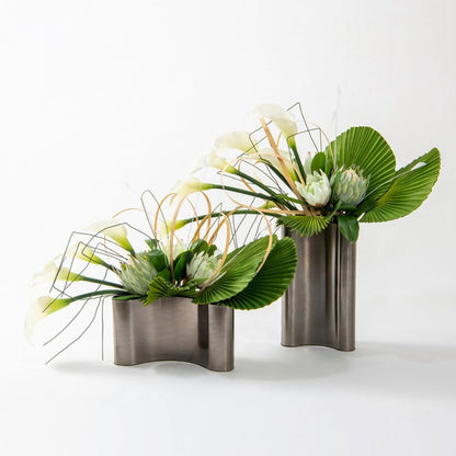 Artificial Plant Light Luxury Simulation Flower Art Set Decoration Dining Table Living Room Negotiation Table Sales Office Decoration Flower Arrangement Artificial Tree Indoor(B)