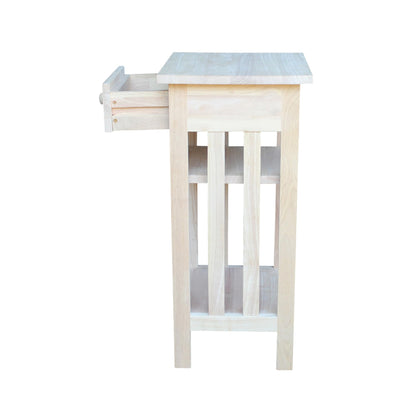 International Concepts Unfinished Mission Telephone Stand