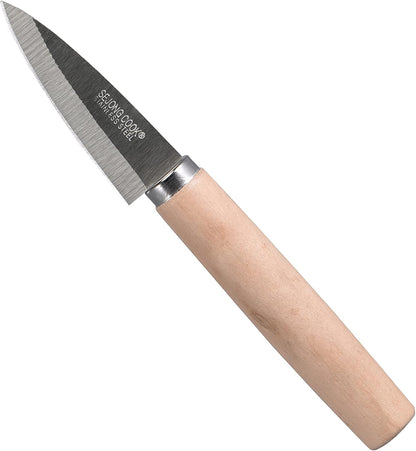 Commercial Grade Oyster Shucking Knife with Ergonomic Grip and Wood Handle, 2.5T Stainless Steel for Home and Outdoor