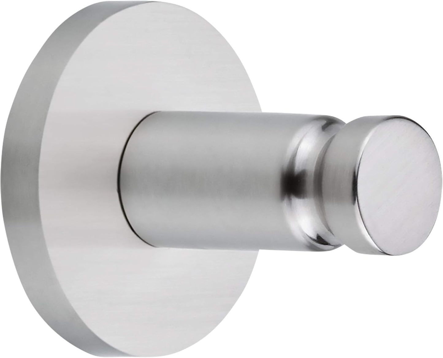 tesa Moon Bathroom Hook, No Drill Chromed Metal Self-Adhesive Hook, Waterproof, Round Design