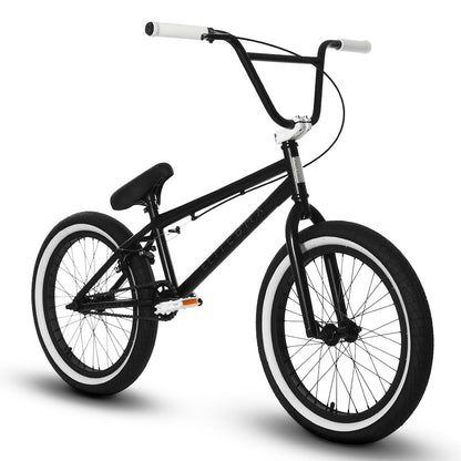 Elite BMX Freestyle Bike, Durable Steel Frame, Available in 16", 18", and 20" Sizes. New Sizes 26" and 29" BMX Bicycles. (Black White, 20")