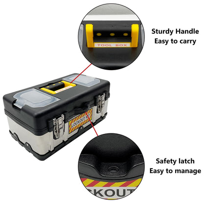 JOJOMARK Lockout Tagout Kit Electrical Loto - Group Lockout Hasps, Lockout Tags, Safety Padlocks with Number, Nylon Ties with Tool Box