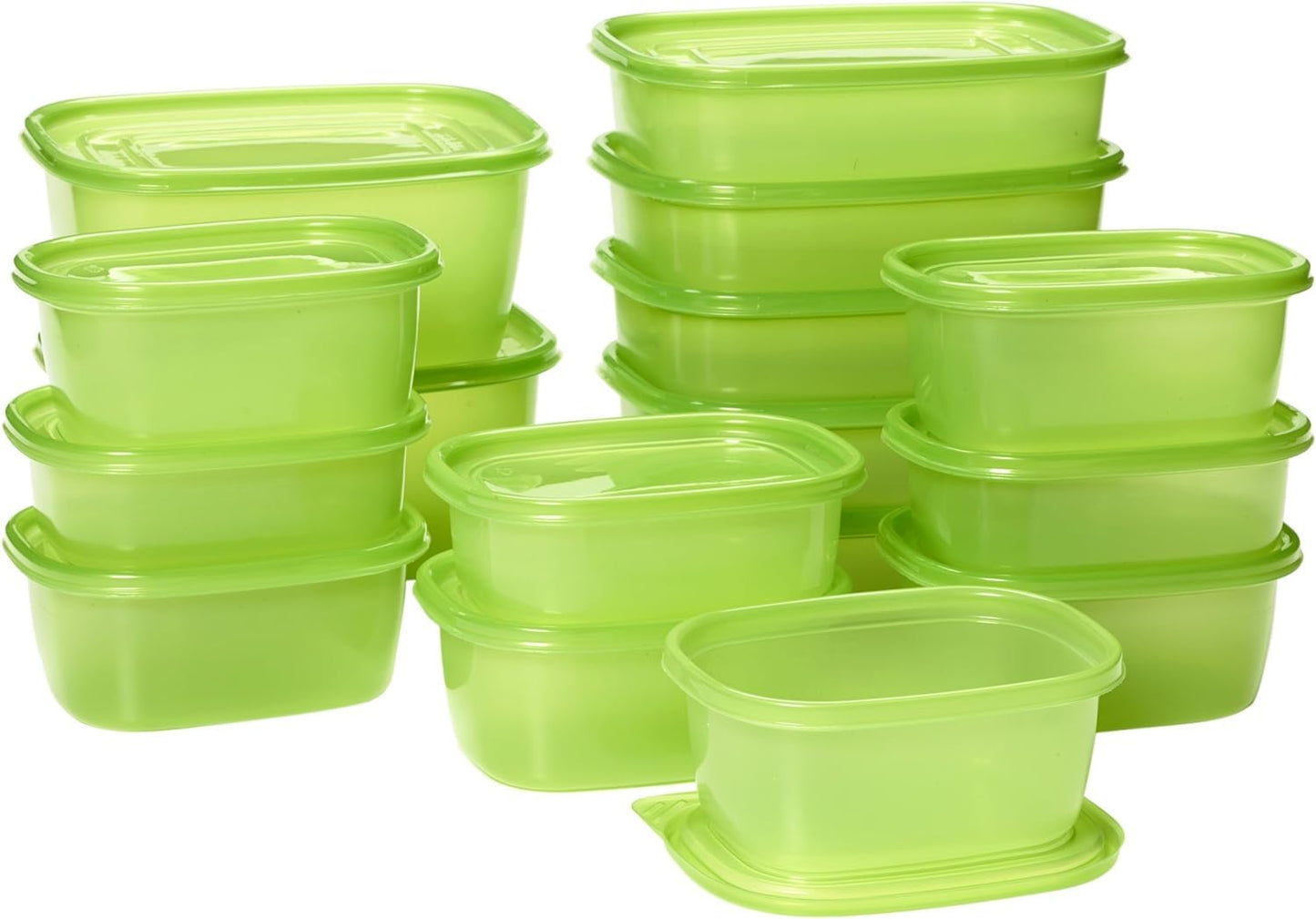 Debbie Meyer UltraLite GreenBox | Reusable Plastic Airtight Food Storage Containers with Lids, Keeps Fruit, Vegetables, Baked Goods Fresh Longer, In Fridges, Travel On-The-Go or Lunch | 32 Piece Set