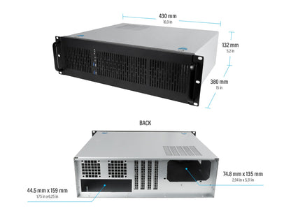 Rosewill 3U Server Chassis Rackmount Case | 6 x 3.5 Bays | ATX Compatible | 2 x 80mm Fans | 2 x USB 3.0 | RSV-Z3100U
