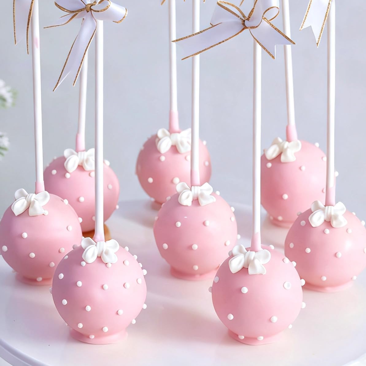 Puyeipt Silicone Bow Molds - 4 Pcs Mini Fondant & Chocolate Molds for Cupcake Toppers | Cake Pop Decor
