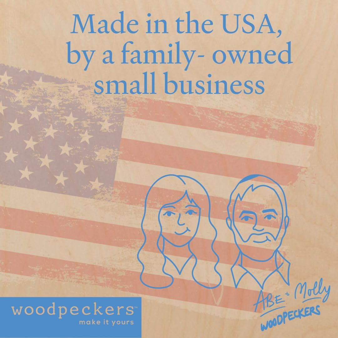 Woodpeckers Large Wreath Frame 13-inch Diameter, Pack of 1 Wood Forms, Rings for Crafts & Door With Lights
