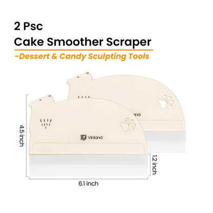 2 Pcs Cake Smoother Scraper, Cake Decorating Supplies Acrylic Cake Scraper Cake Decorating Supplies Food-Grade Transparent Flexible PE Plastic Cake Scraper‌ - Designed for Bread and Cake Decoration