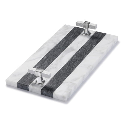 Guest Towel Holder Tray for Bathroom, Marble Guest Napkin Holder, Disposable Hand Towel Holder, White and Black Bathroom Accessories Decor, Paper Towel Holder Tray, Napkin Tray wash Cloth Holder