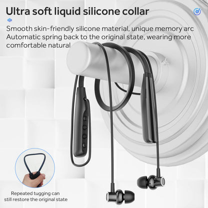 LANDIBO Wireless Waterproof Sports Earphones with 100 Hours of Playback time, Bluetooth Earphones with Microphone, in Ear Noise Reduction, Used for Gym Running and Exercise (Y10)
