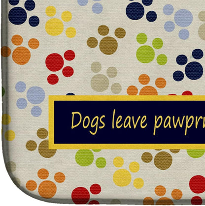 Caroline's Treasures SB3054DDM Dogs Leave Pawprints on Your Heart Dish Drying Mat Pad for Kitchen Counter (14 x 21",
