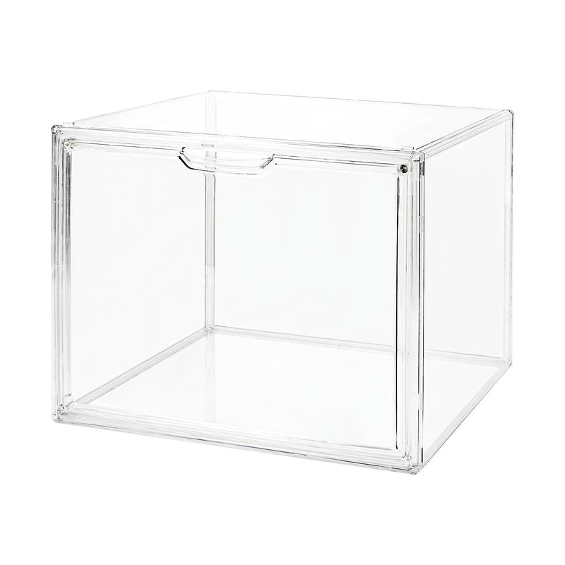 Seaniss Clear Acrylic Display Case with Magnetic Lid-Dustproof Plastic Book Storage box,Clear Box,Purse Storage Organizer,Action Figure Display Case,Acrylic Sneaker Shoe Box(1 Pack)