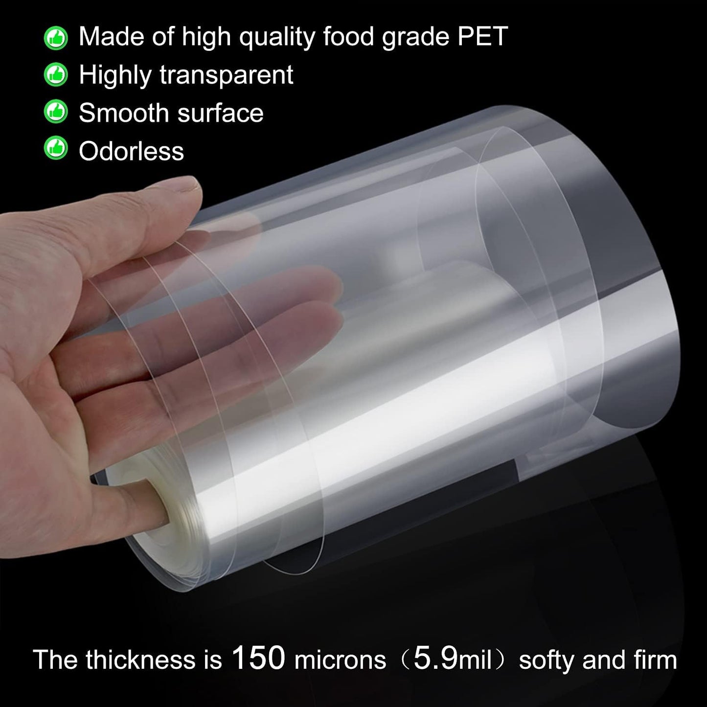 Cake Collars 12 x 39.4 Inch, Transparent Acetate Sheet for Chocolate Mousse Cake Decorating